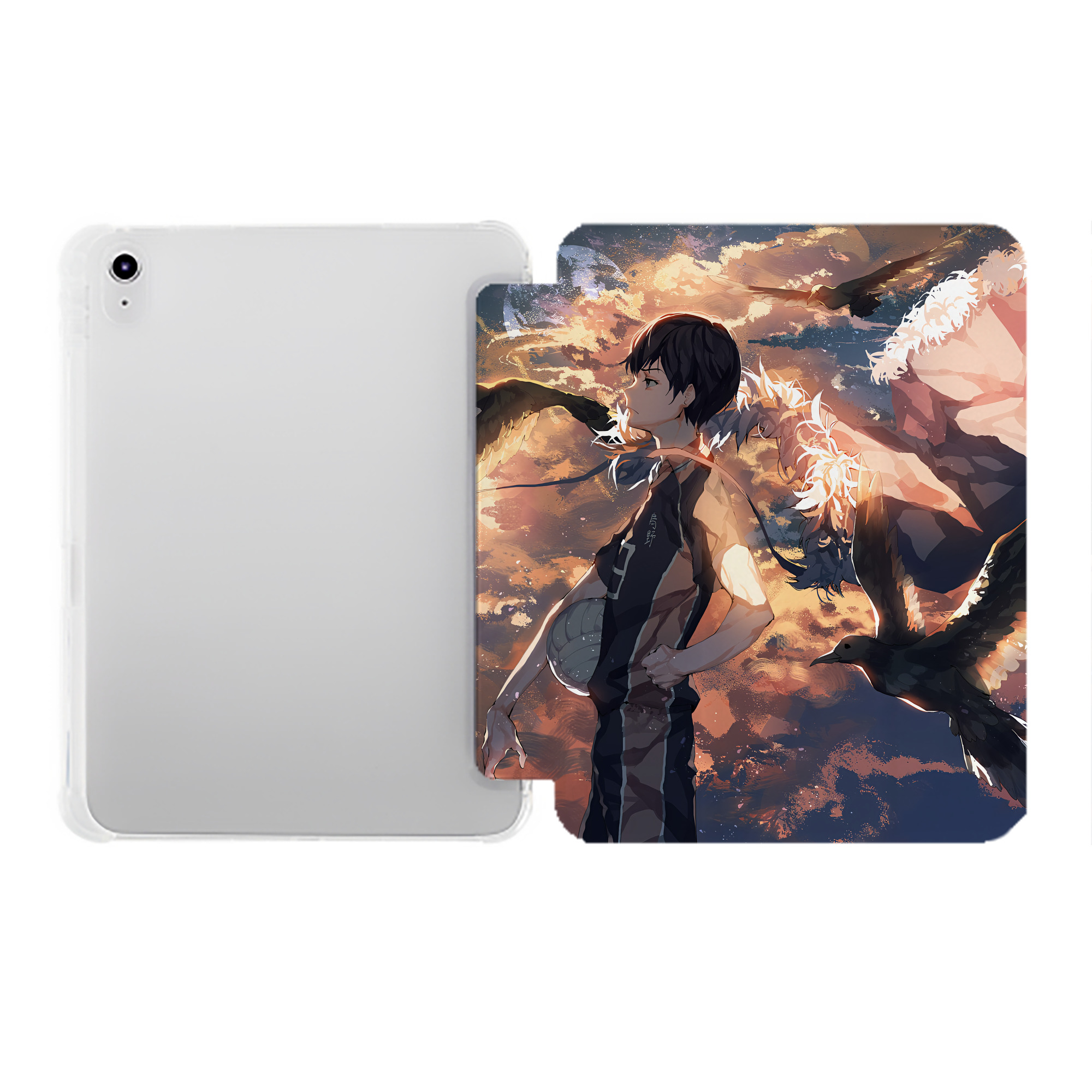 （画像用） ハイキュー!! Haikyu!! IPad ケース ペン収納付き 三つ折りスタンド PUレザー×シリコン 対応機種9.5/10.5/10.9インチ